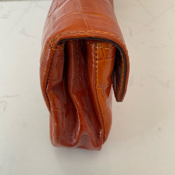 Kate Spade Vibrant Orange Embossed Clutch